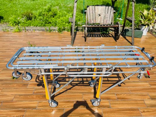 Αλουμινίου κράμα αναδιπλούμενο άρμα ασθενοφόρου για την ρύθμιση των ποδιών για τη μεταφορά τραυματιών