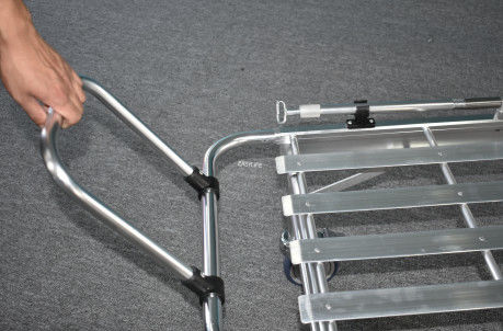 Αμαξίδιο φορείου ασθενοφόρου από κράμα αλουμινίου, αναδιπλούμενο, με φαρδύ χείλος και χαμηλή θέση, για διάσωση