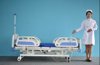 Καλή τιμή. Ιατρικά ηλεκτρικά νοσοκομειακά έπιπλα κρεβατιού Τρεις λειτουργίες με πλευρικές ράγες σε απευθείας σύνδεση
